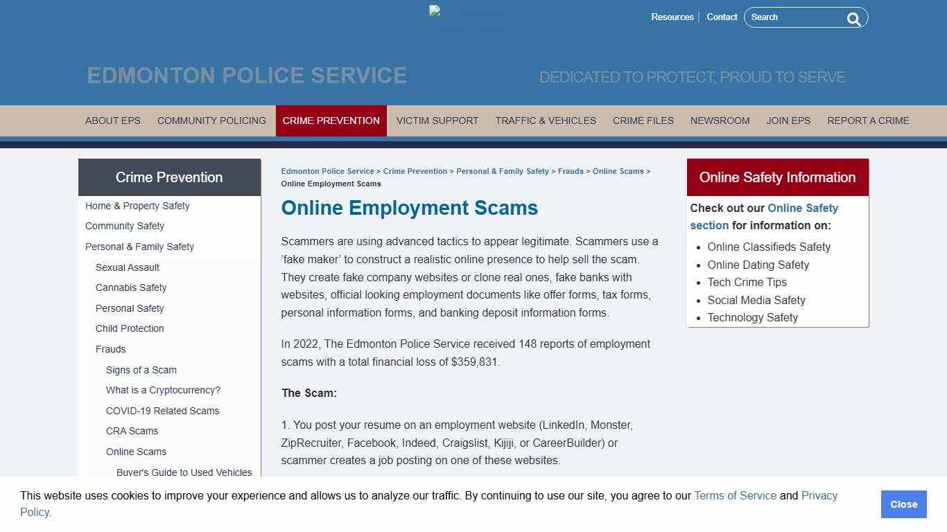 Online Employment Scams